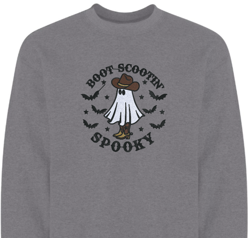 Boot Scootin' Embroidered Crew